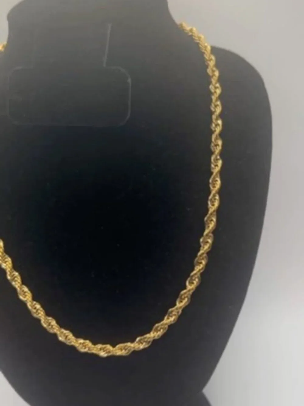 5mm Gold Rope Chain 24 Inch Mens Real Gold Stainless Steel Plated Waterproof